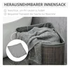HOMCOM Bambus Wäschekorb mit Deckel 55L Wäschesammler mit Produktbild-Vorschau 5