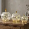 Apfel & 20er LED Licht & Timer Glas Dekoapfel transparent Ø Produktbild-Vorschau 2