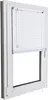 A white window frame with white blinds. Produktbild-Vorschau
