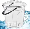 Transparenter Eimer 10L Mit Deckel Rund Transparent Mit Produktbild-Vorschau 2
