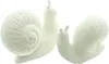 2x Dekofigur "Schnecke" aus Porzellan, weiß, mit LED Produktbild-Vorschau 4