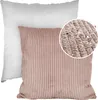 Dekokissen Cordsamt einfarbig mit Füllung für Sofa und Bett Produktbild-Vorschau 1
