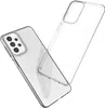 A clear silicone phone case is shown next to a smartphone. Produktbild-Vorschau