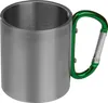 Doppelwandige Tasse aus Edelstahl mit Karabinerhaken / Produktbild-Vorschau 1