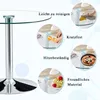 Nowoczesny okrągły stół szklany o średnicy 85 cm – Podgląd zdjęcia produktu 5