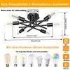 Lampada a soffitto E27 6 Flamming, plafoniera retrò senza Anteprima dell’immagine prodotto 4