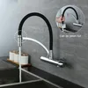 Wasserhahn Küche Messing Wandmontage Schwarz,180° drehbar Produktbild-Vorschau 2