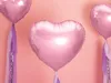 Palloncino in foil Cuore rosa chiaro - San Valentino - Anteprima dell’immagine prodotto 5