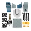 A collection of fingerboard ramp parts and a fingerboard are laid out on a white background. Náhľad obrázku produktu