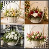 Rattan Pflanzkorb Blumenkorb Pflanzschale Halbkreis mit Produktbild-Vorschau 9