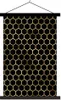 MuchoWow® Textilposter Muster - Sechseck - Gold 120x180 cm Produktbild-Vorschau 1