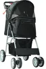 HiPet Faltbarer Hundebuggy Schwarz – Haustier Kinderwagen Produktbild-Vorschau 4