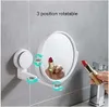 Saugnapf-Klapp-Kosmetikspiegel, Wandmontage, Produktbild-Vorschau 4