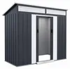 Aga Záhradný domček 238x132x180 cm Tmavosivý Náhľad obrázku produktu 4