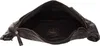 An open black leather belt bag is shown from a top-down perspective against a white background. Produktbild-Vorschau