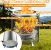 XMTECH Mini coupe à feu 14 cm Ø x 19,5 cm H, foyer sans Voir les images du produit 5
