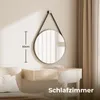 Heilmetz okrągłe lustro Φ50cm lustro ścienne z czarnym Podgląd zdjęcia produktu 2