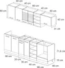 Küchenzeile Vicco R-Line Blau-Grau/Anthrazit 240 cm ohne Produktbild-Vorschau 2