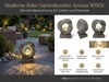 Solarleuchte Skulptur Granit-Optik moderne Solarlampe Produktbild-Vorschau 2