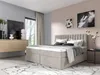 Boxspringbett Schlafzimmerbett LINNEA 200x220cm Stoff Beige Produktbild-Vorschau 1