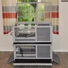 Indoor Kleintierstall Belinda grau 90 x 53 x 95 cm Produktbild-Vorschau 5