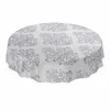Tischdecke Wachstuch Ornamente Grau Robust Wasserabweisend Produktbild-Vorschau 1