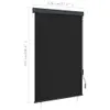 vidaXL Store extérieur 120 x 250 cm Anthracite Voir les images du produit 10