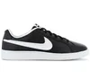 A black Nike Court Royale sneaker with a white Nike swoosh logo and a white sole, shown from the side against a white background. Náhled obrázku produktu