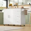 Mobilní kuchyňský stůl z dubového dřeva 137 x 43 (76) x 92 Náhled obrázku produktu 12