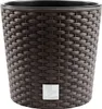 A brown woven planter pot. Náhled obrázku produktu