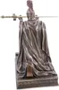 A bronze-colored figurine of a Roman centurion kneeling and holding a sword. Produktbild-Vorschau