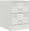 vidaXL Nachttische 2 Stk. Weiß 34,5x39x44 cm Stahl Produktbild-Vorschau 5