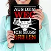 Aus dem Weg - ich muss grillen Metallschild XL in 21x28 cm Produktbild-Vorschau 3