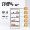 IvoQ Regál – 180 x 90 x 40 cm – 5 nastavitelných polic – Náhled obrázku produktu 3