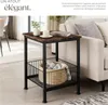 Table d’appoint Grimsby 40x40x55,5cm - Bois foncé Voir les images du produit 5