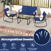 An outdoor furniture set on a patio with wooden decking. Anteprima dell’immagine prodotto