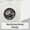 A close-up of a washing machine with text overlay. Produktbild-Vorschau