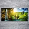 Acrylglasbilder 120x60 Wandbild Druck Wasserfall Bäume Produktbild-Vorschau 2