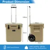 COSTWAY Glacière 43L avec roues, Glacière isotherme mobile, Voir les images du produit 3