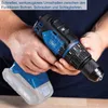 A person is holding a cordless drill and battery pack. Produktbild-Vorschau