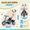 Spielwerk® Tricycle 2en1 Bleu enfants barre de poussée Voir les images du produit 3