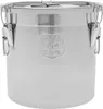 A stainless steel canister with a latching lid. Náhled obrázku produktu