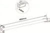 45cm Diagonal Wandhalterung Chrom glänzend für 6-8mm Produktbild-Vorschau 5