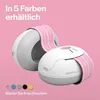 Two MUFFYbaby ear defenders are shown against a pink background, with color swatches and text indicating availability in multiple colors. Anteprima dell’immagine prodotto