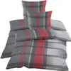 A stack of bedding with a plaid pattern. Produktbild-Vorschau