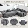Modulares Familiensofa mit Stauraum 270x180x64cm, Produktbild-Vorschau 3