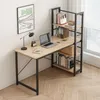 A modern desk with shelves in a well-lit room. Produktbild-Vorschau