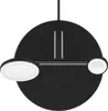 A black 3-in-1 wireless charging stand with two circular charging pads attached. Podgląd zdjęcia produktu