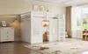 Lit mezzanine 90 x 200 cm en pin massif et MDF avec armoire Voir les images du produit 10