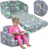 Klappbarer Kinder-Sessel KRUZZEL 2-in-1 Plüsch Faltsofa mit Produktbild-Vorschau 1